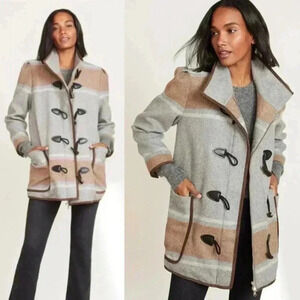 Veronica Beard - Flint Dickey Wool-Blend‎ Coat, Camel/Grey Multi Size XS